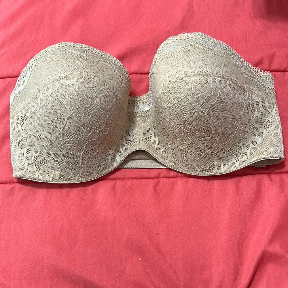 Strapless tan bra 36dd